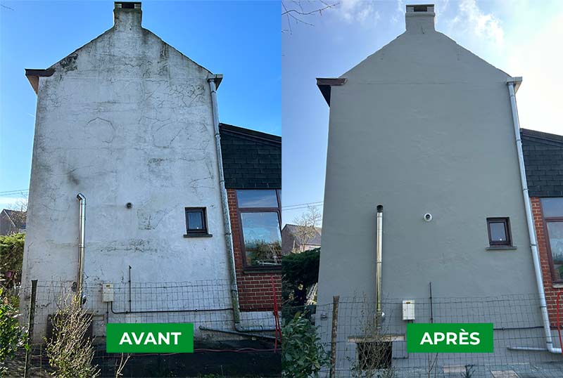 Nettoyage et peinture façade - FOURN HABITAT : artisan peintre - Nettoyage bio vapeur, démoussage et ravalement peinture façade, boiserie ferronnerie  sur Ergué-Gabéric, Quimper … dans le Finistère (29)